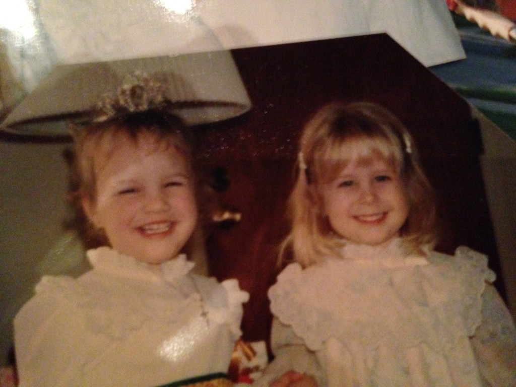 Me on the right, my childhood best friend Katie on the left with the crown.  We are still friends.  Though we live hundreds of miles a part, we text each other for prayer and encouragement.  